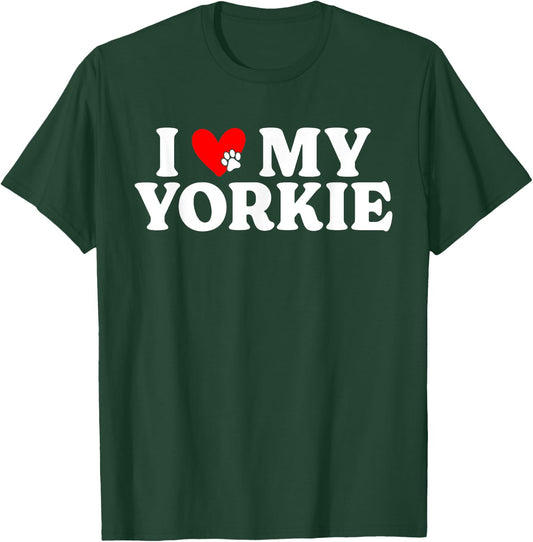 Yorkshire Terrier I love my Yorkie T-Shirt - T-Shirt | Forest
