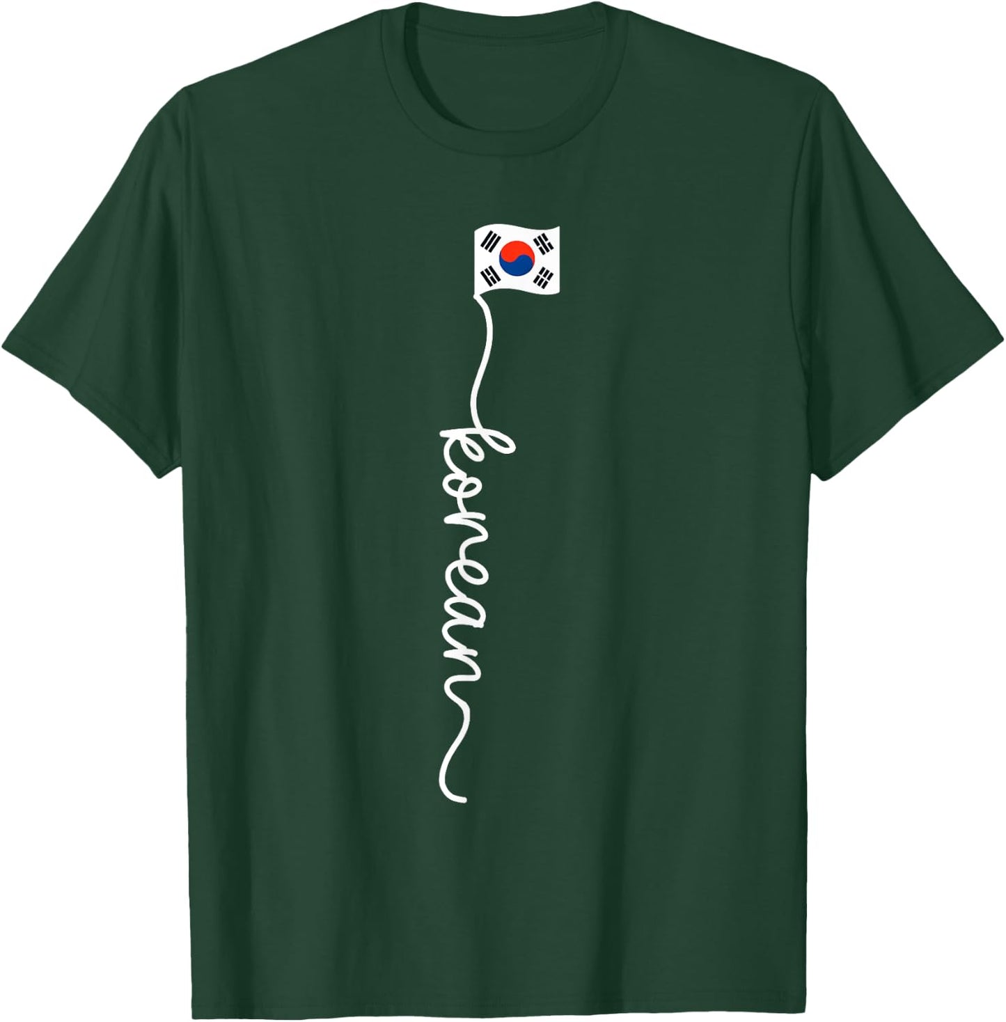 Phrase coréenne Hangul Lettres Drapeau Corée du Sud Signature T-Shirt - T-Shirt | Forest