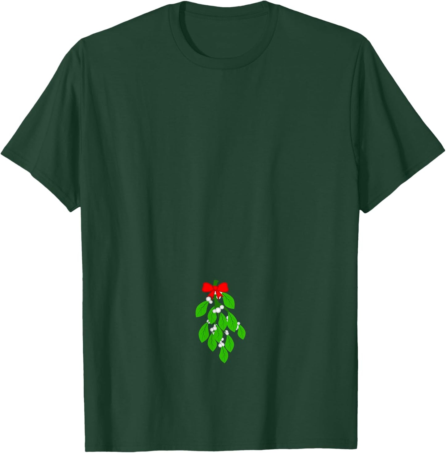 Christmas Mistletoe Below The Belt Funny Adult Humor T-Shirt - T-Shirt | Forest