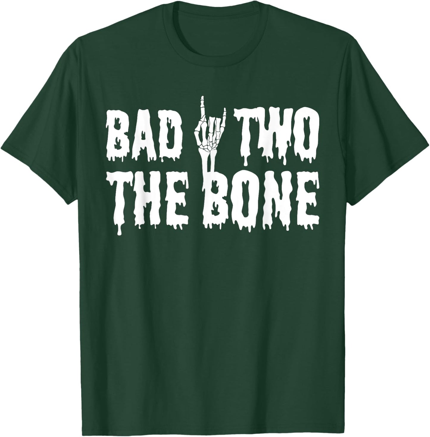 Bad Two the Bone 2nd Birthday 2 Years Old Gothic Birthday T-Shirt - T-Shirt | Forest