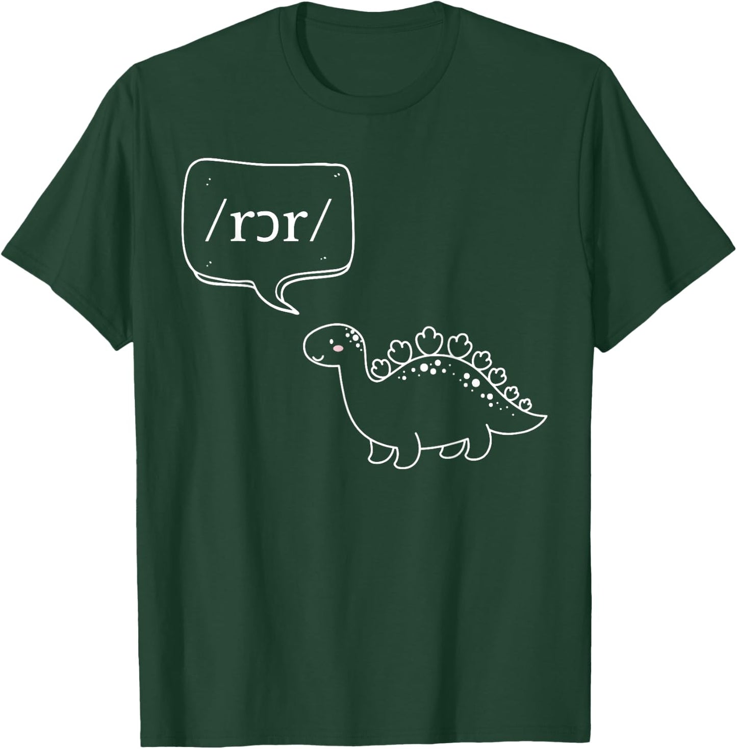 Retro Dinosaur Pediatric SLP Speech Language Pathologists T-Shirt - T-Shirt | Forest