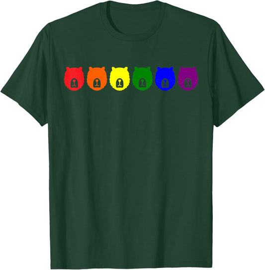 Bears LGBT Flag Gay Pride Transgender Rainbow Lesbian LGBT T-Shirt - T-Shirt | Forest