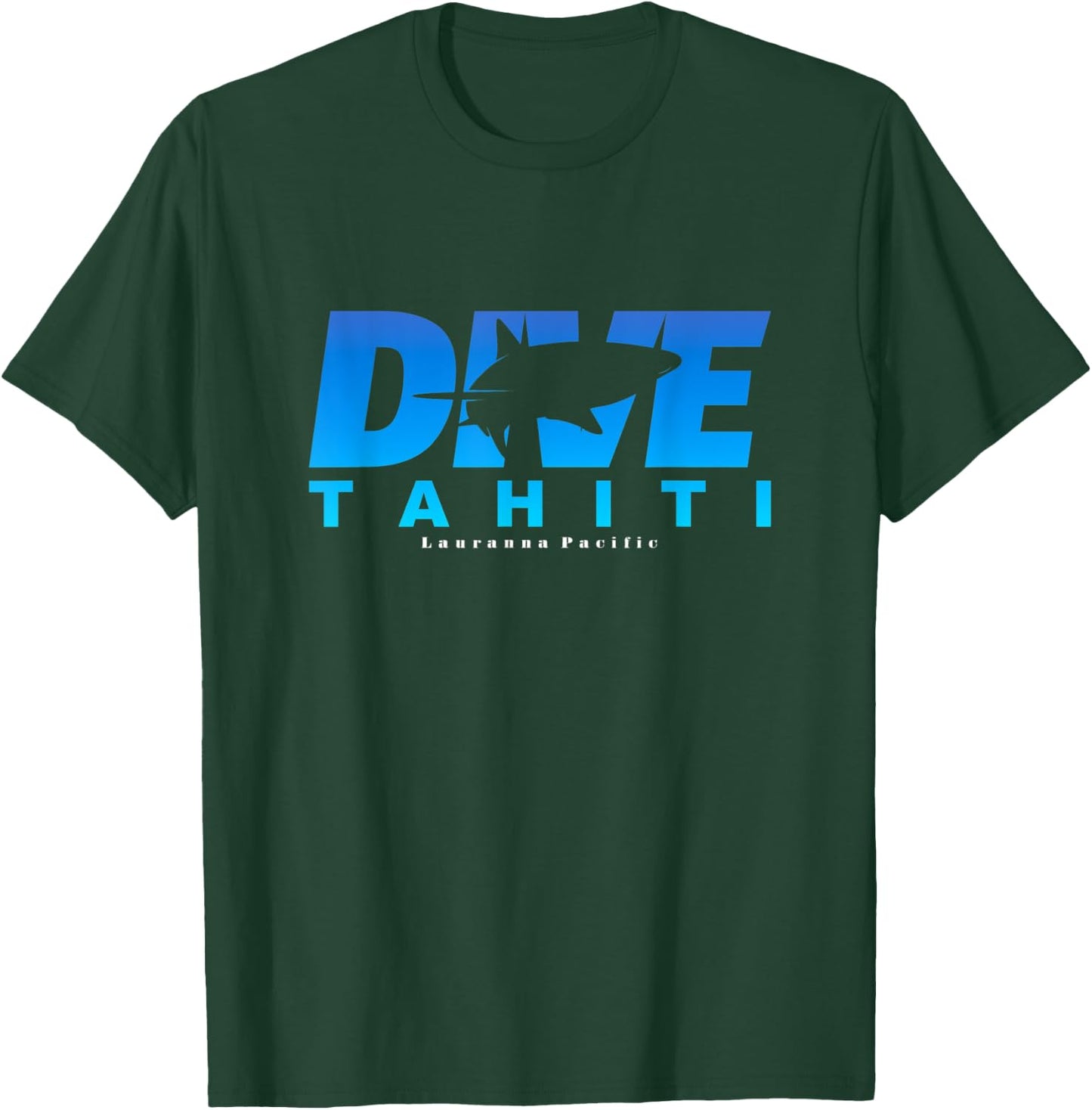 Dive Tahiti with Shark, Scuba Diving at Tahiti T-Shirt - T-Shirt | Forest