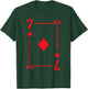 Playing Cards - Matching Diamonds Card Suits - Seven Card T-Shirt - T-Shirt | Forest