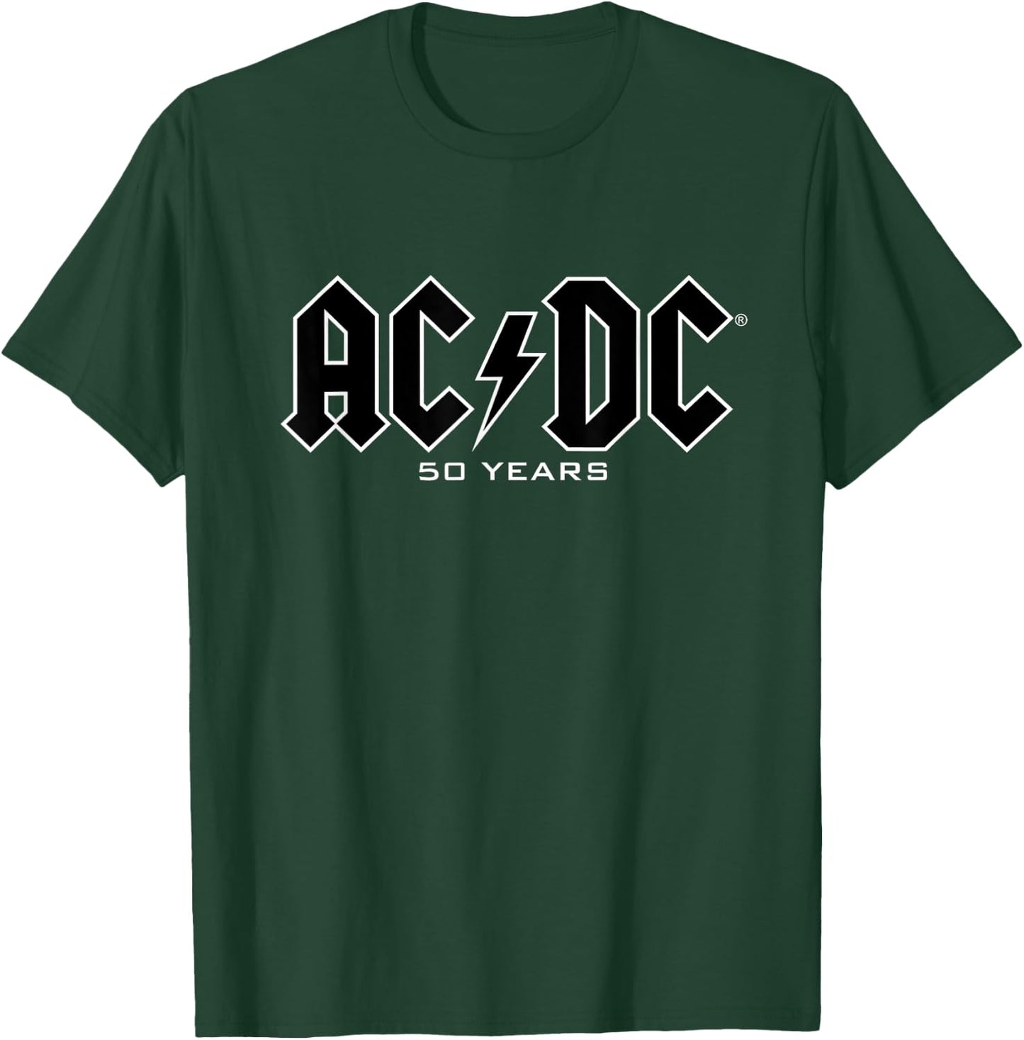 AC/DC - History of logos 50 years , Black, S T-Shirt - T-Shirt | Forest