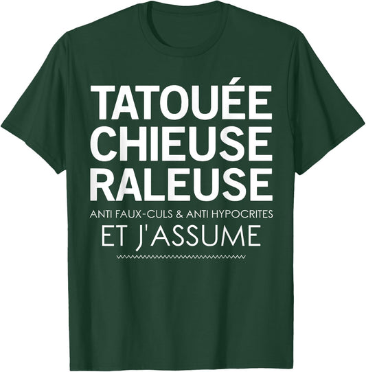 Tattooed, Shagging Anti Fake Ass & Anti Hypocrites , Black, S T-Shirt - T-Shirt | Forest