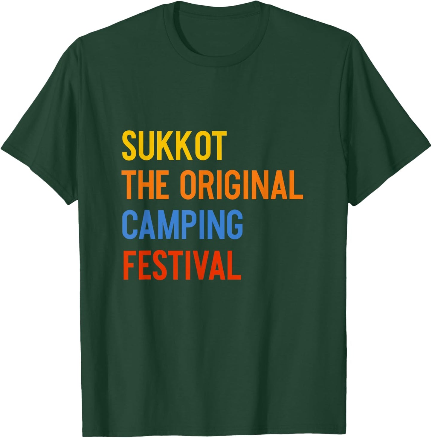 Sukkot The Original Camping Festival Lulav Etrog Jewish T-Shirt - T-Shirt | Forest