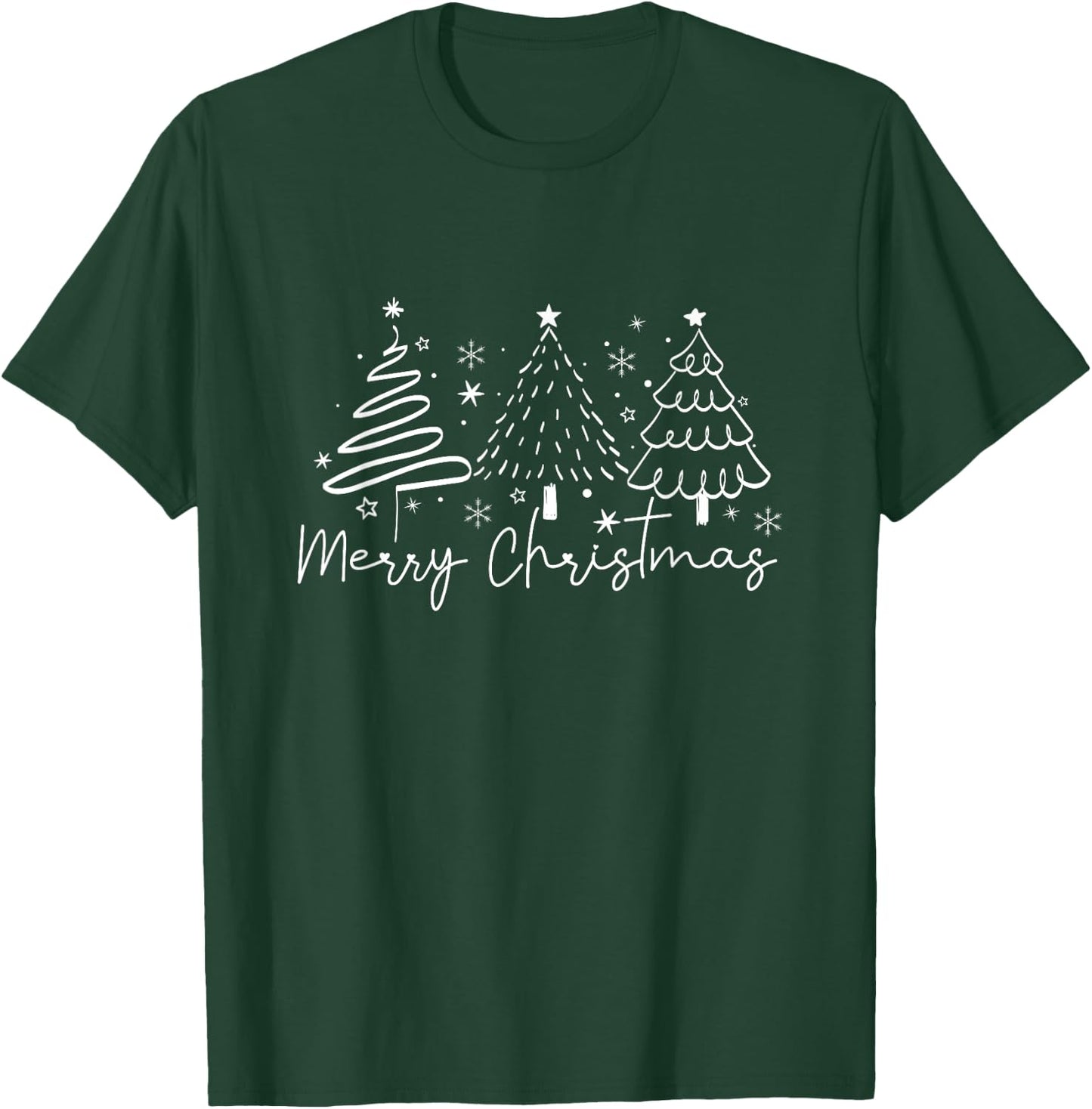 Merry Christmas Tree Christmas Tree T-Shirt - T-Shirt | Forest