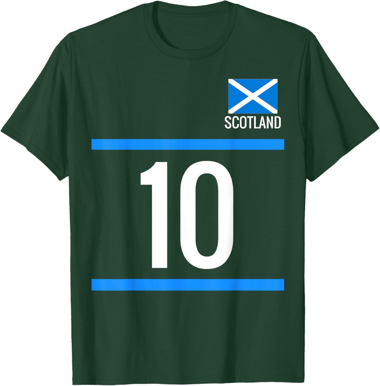 Scotland Scottish Football Futbol Soccer 10 T-Shirt - T-Shirt | Forest