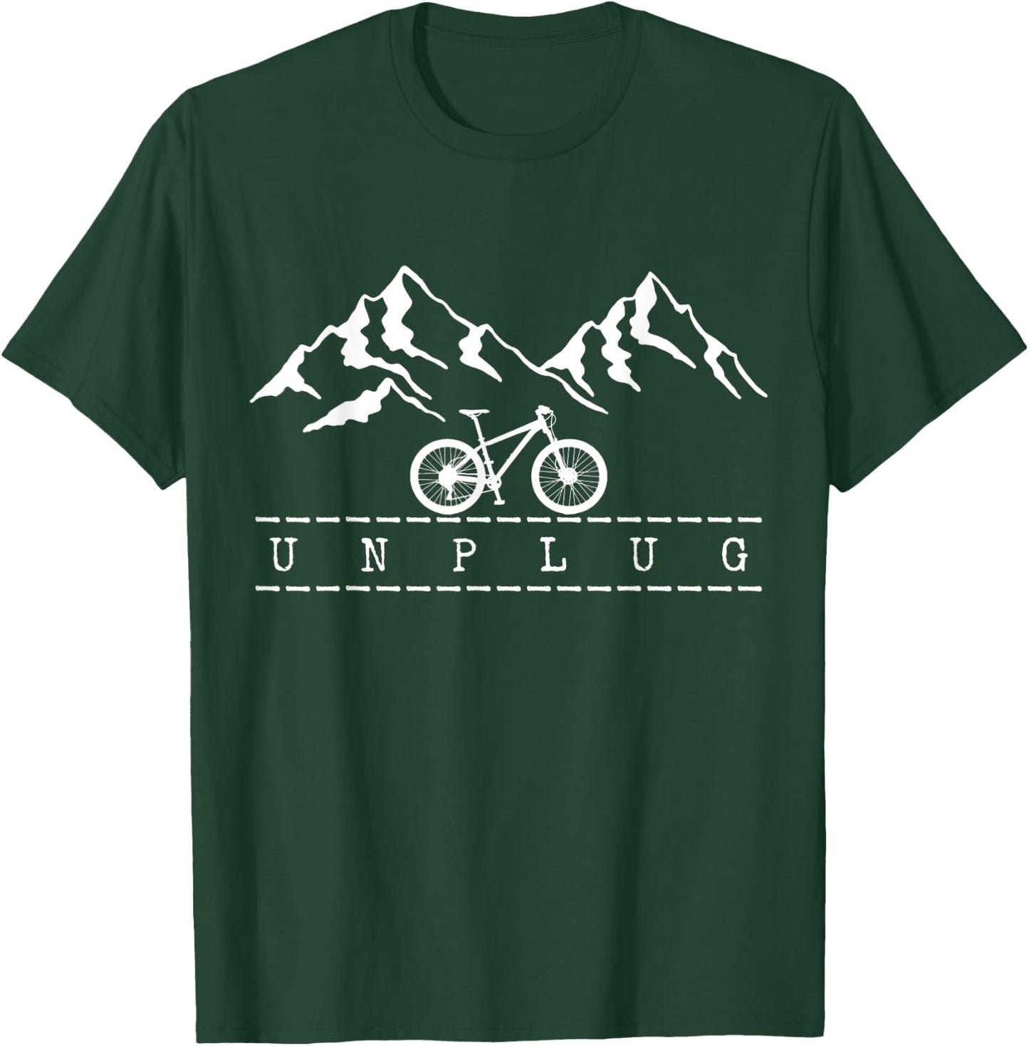 Mountain Bike Unplug MTB Biking Downhill Mountain Biker T-Shirt - T-Shirt | Forest