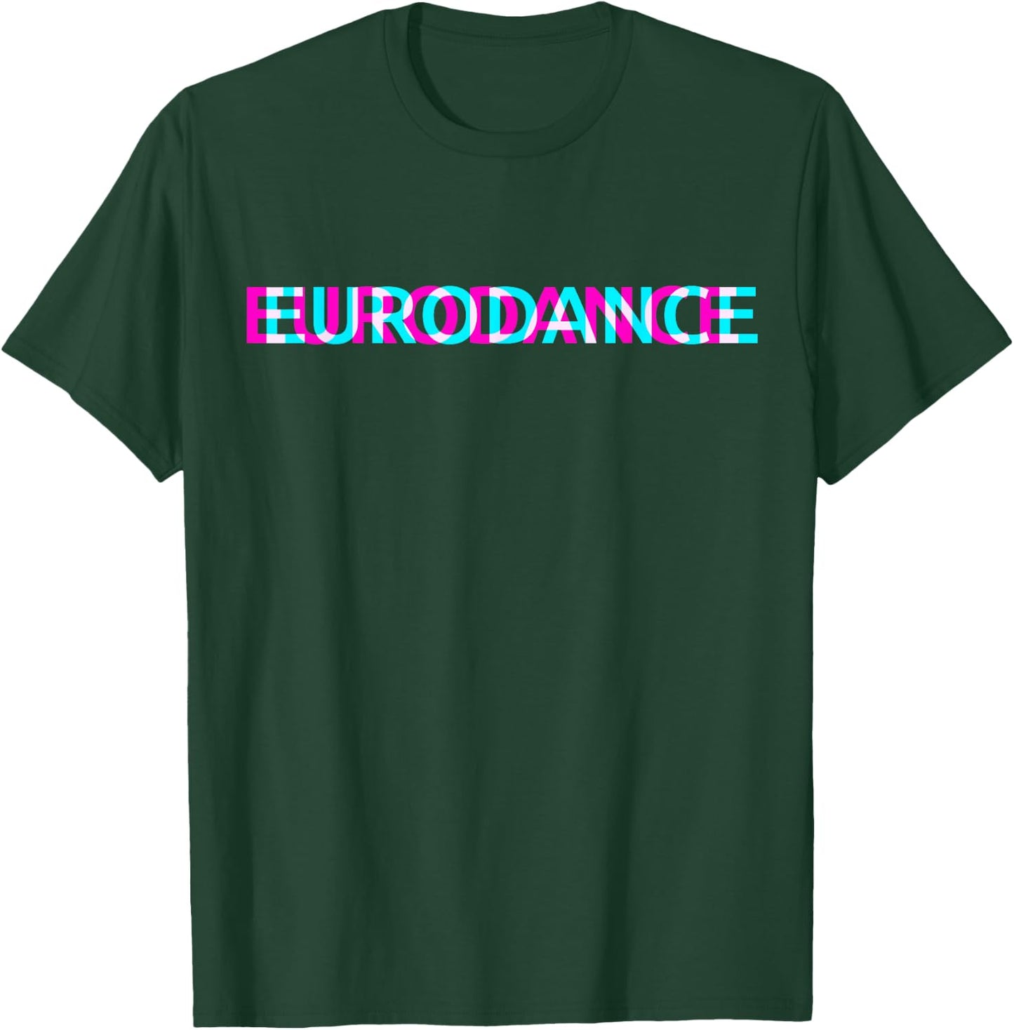 Eurodance Music Genre Glitch Art Festival Outfit T-Shirt - T-Shirt | Forest