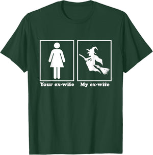 Ex Wife Shirt, Funny Ex Wife T Shirt for Divorced Men T-Shirt - T-Shirt | Forest