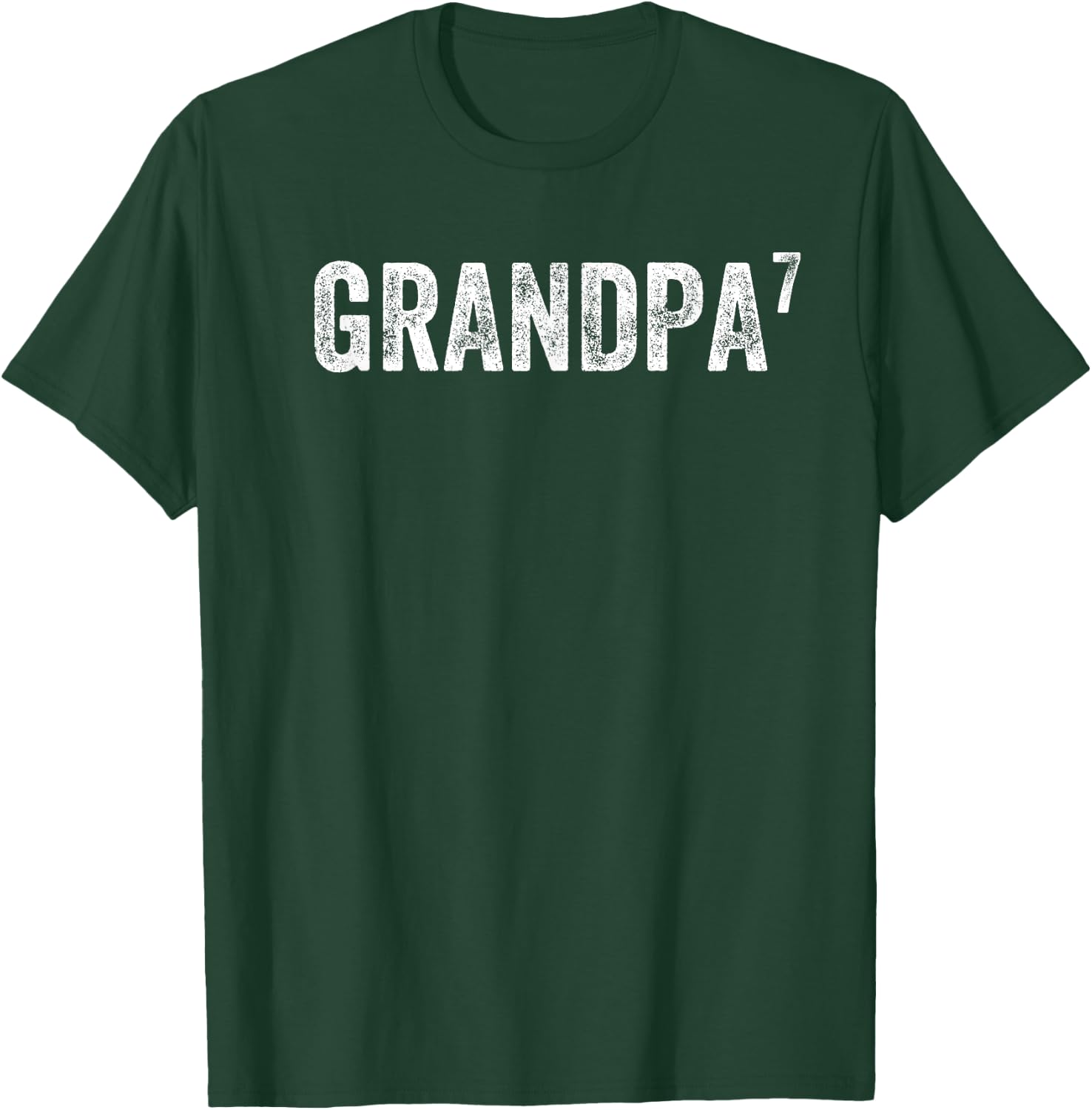 Grandpa 7 7th Power Grandkids Pregnancy Announcement T-Shirt - T-Shirt | Forest