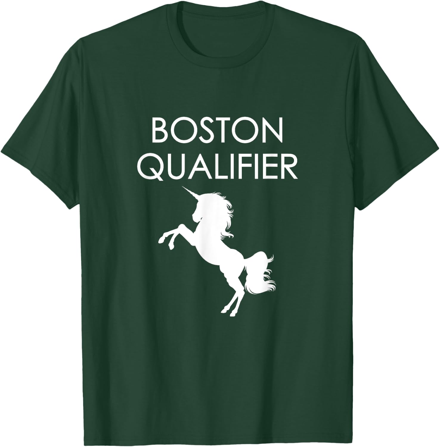 Boston Qualifier Unicorn Character T-Shirt - T-Shirt | Forest