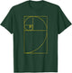 Fibonacci Sequence Golden Ratio Rule Number Fib Think T-Shirt - T-Shirt | Forest