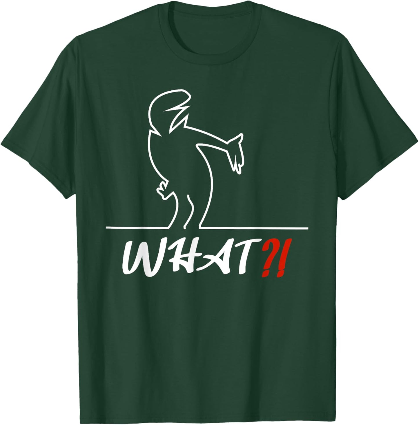 with German Text "Lustiges Mann sags was? - WHAT?!", black T-Shirt - T-Shirt | Forest
