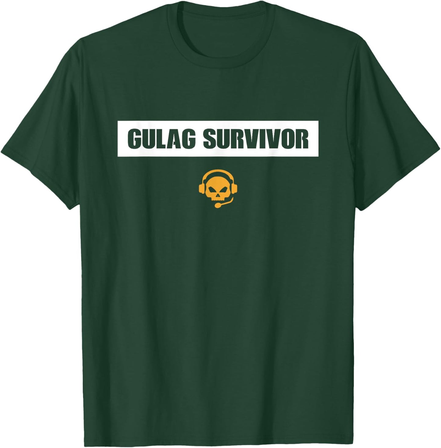 Warzone | Gulag Survivor Recon Ghost Headphone Gaming T-Shirt - T-Shirt | Forest