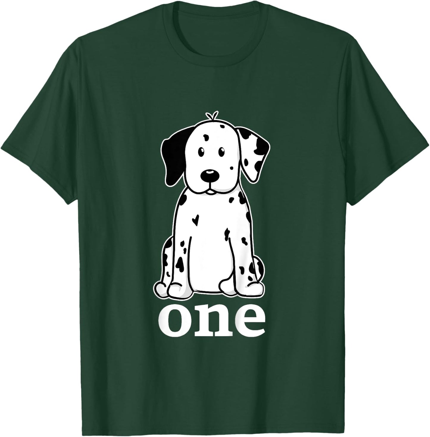 First Birthday Dalmatian Puppy for One Year Old T-Shirt - T-Shirt | Forest