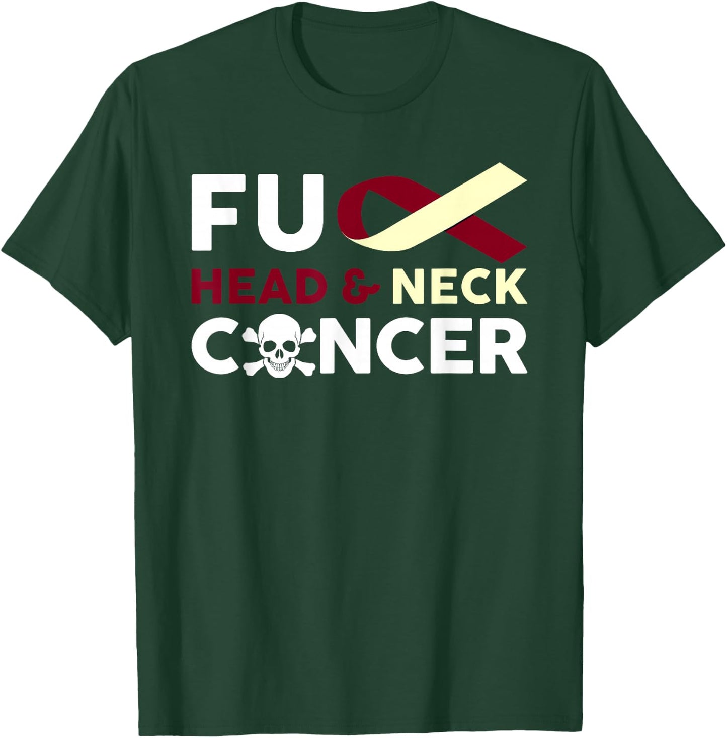 Fuck Head And Neck Cancer T Shirt Fighting Cancer Together T-Shirt - T-Shirt | Forest