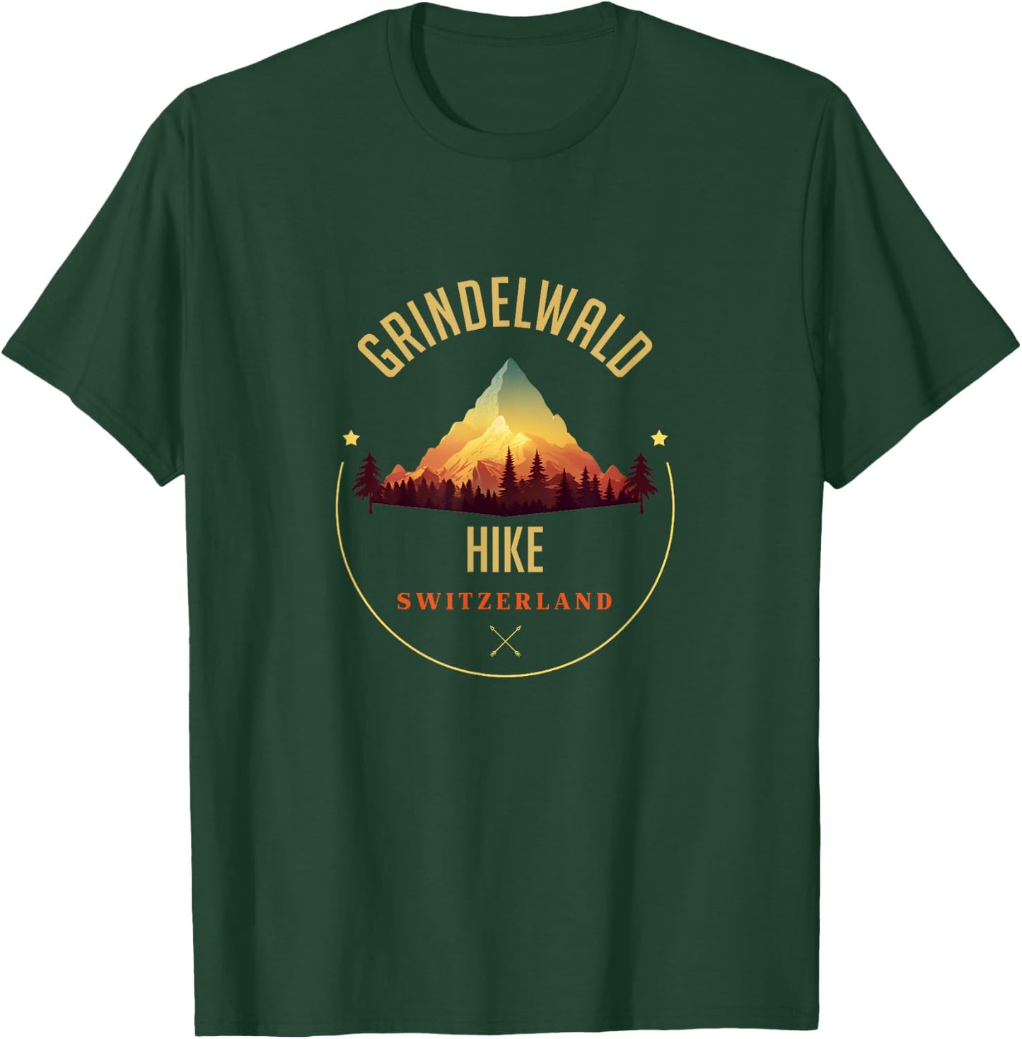 Grindelwald Souvenir Apparel - Grindelwald Hiking T-Shirt - T-Shirt | Forest