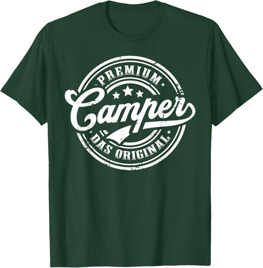Camper Original Caravan Funny Camping , black, s T-Shirt - T-Shirt | Forest