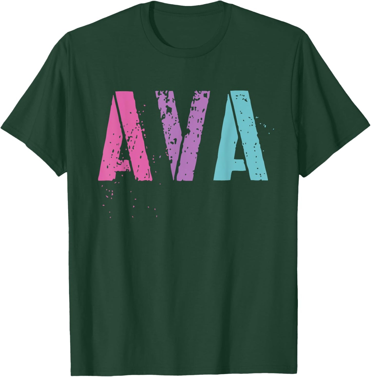 Vintage First Name AVA Girl Rock Star Sister Mom Av Birthday T-Shirt - T-Shirt | Forest