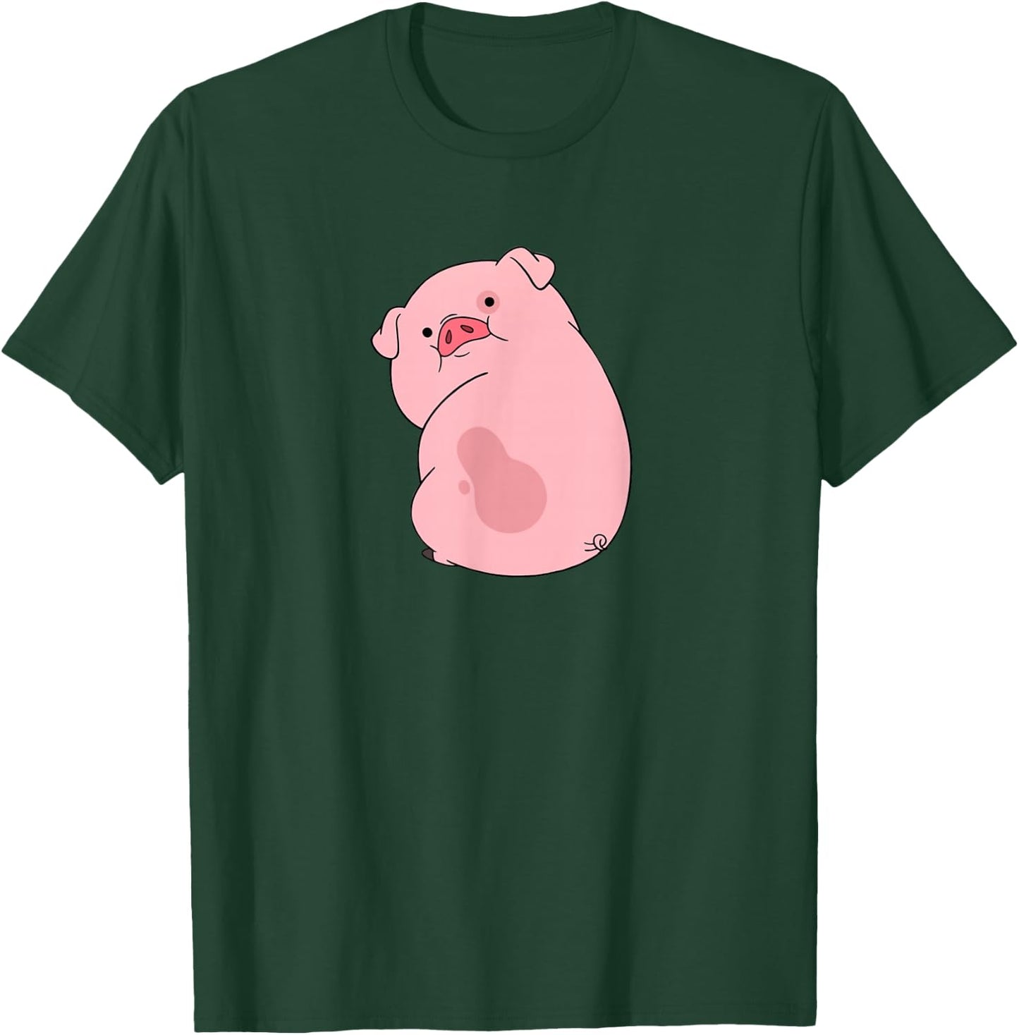 Disney Channel Gravity Falls Waddles the Pig , Black, S T-Shirt - T-Shirt | Forest
