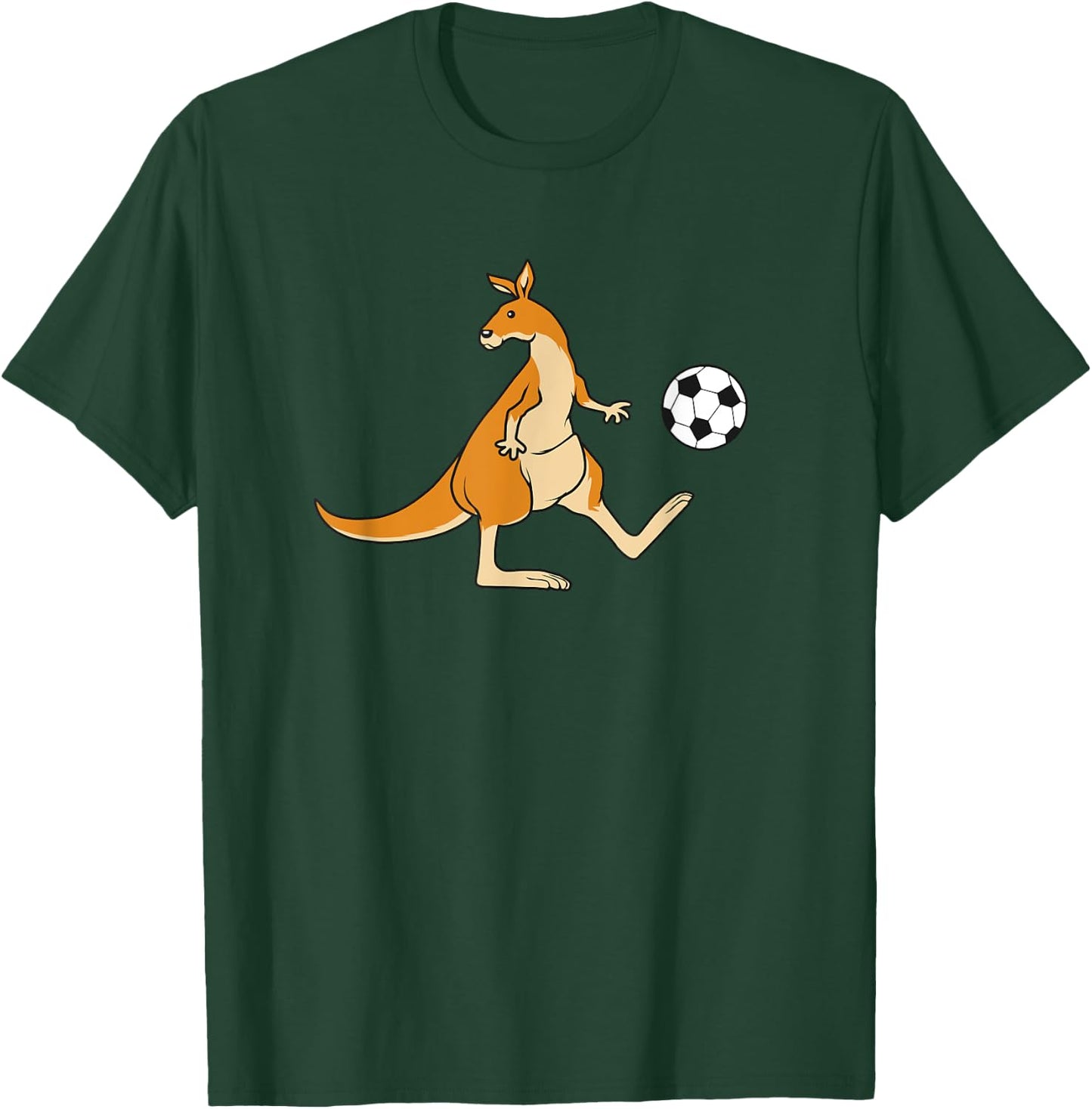 Kangaroo Soccer Australian Ball Sports T-Shirt - T-Shirt | Forest