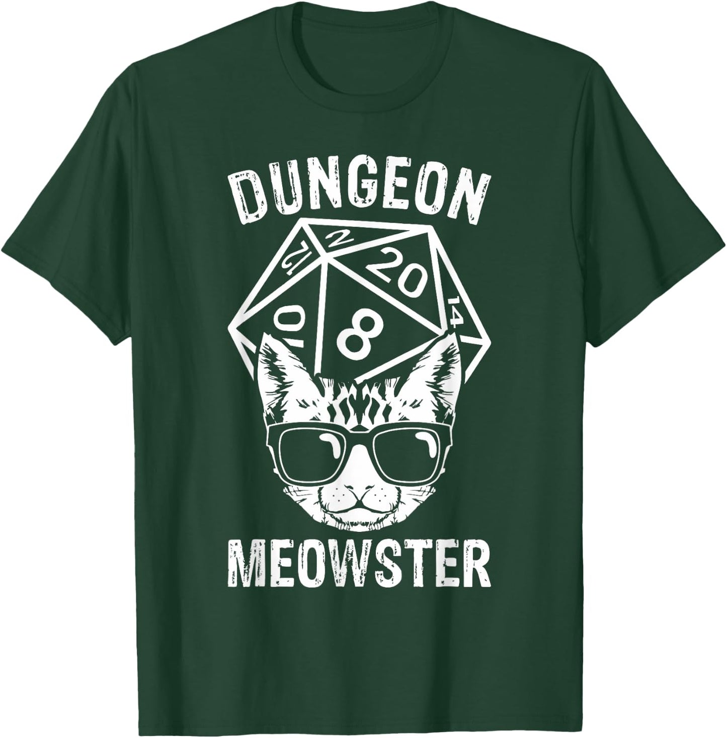 Dungeon Meowster Funny Cat Game Lover Women Girls Kids T-Shirt - T-Shirt | Forest