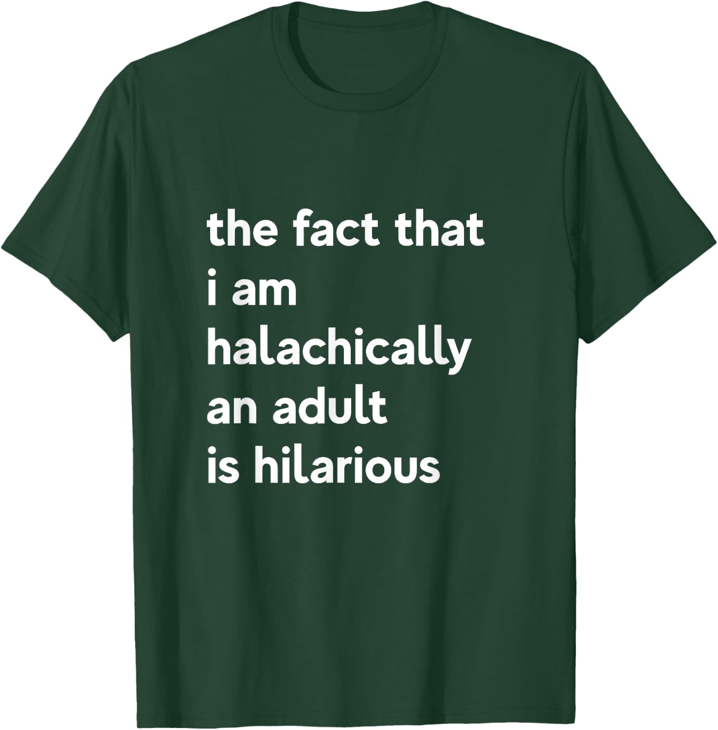 13th Birthday I'm halachically An Adult Jewish Bar Mitzvah T-Shirt - T-Shirt | Forest