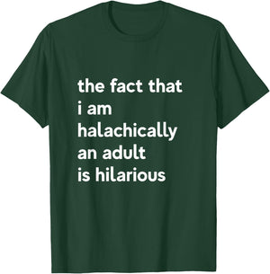 13th Birthday I'm halachically An Adult Jewish Bar Mitzvah T-Shirt - T-Shirt | Forest