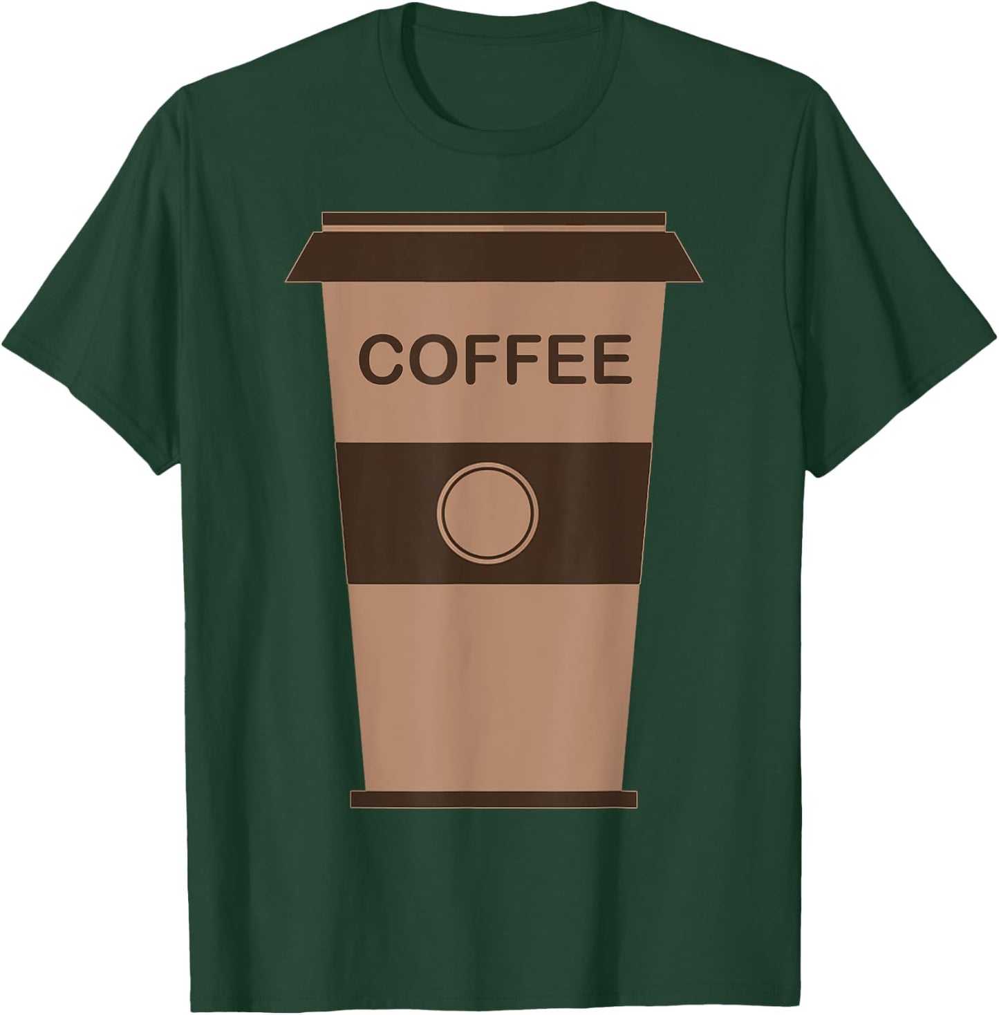 Coffee Cup Halloween Costume - Match With Donut Costume T-Shirt - T-Shirt | Forest