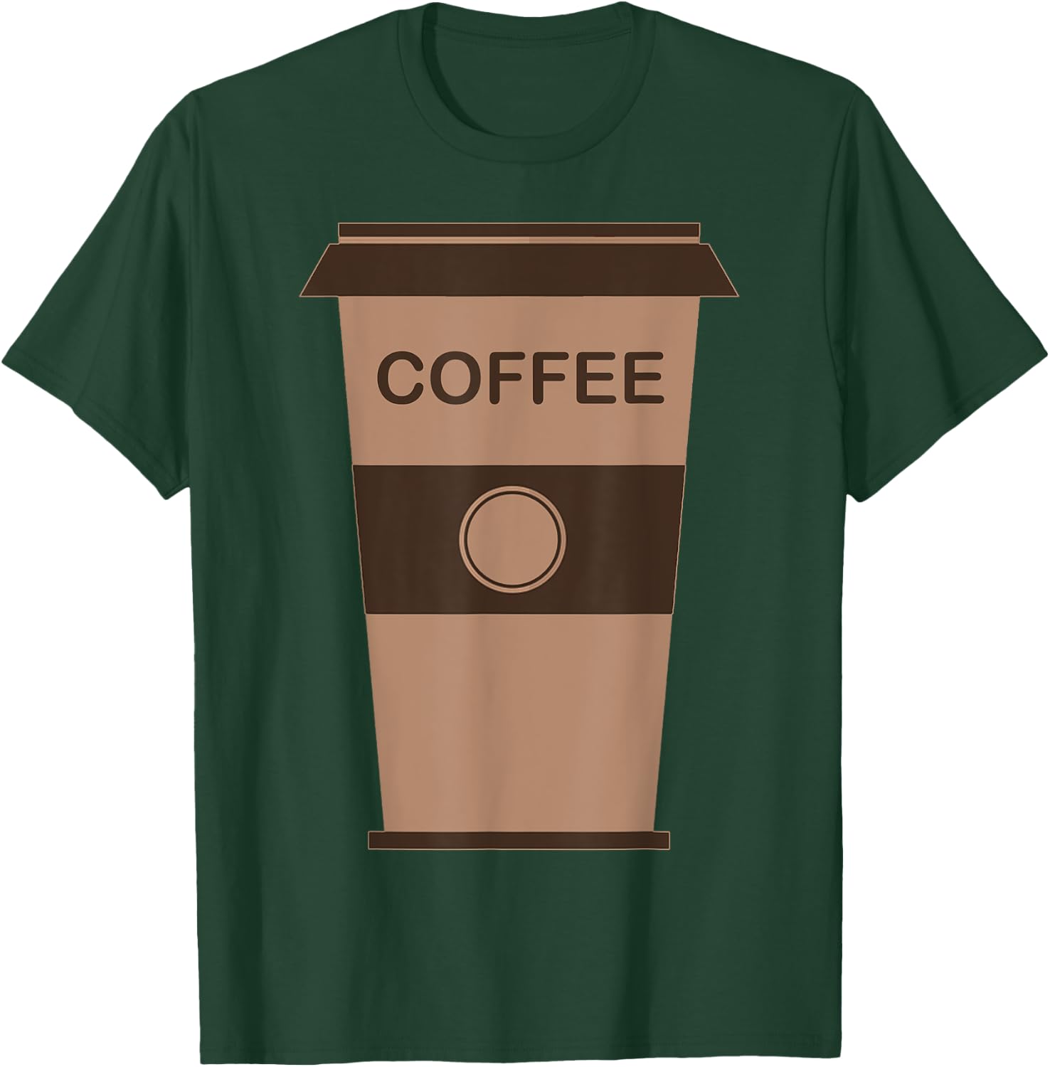 Coffee Cup Halloween Costume - Match With Donut Costume T-Shirt - T-Shirt | Forest