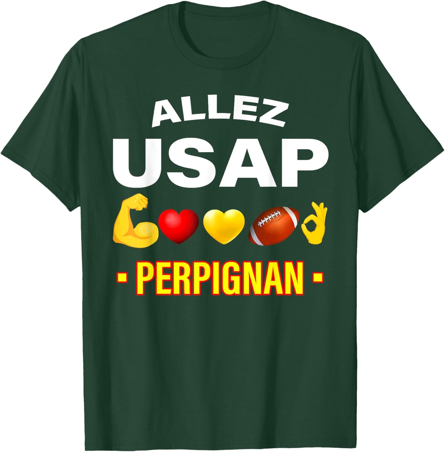 Rugby Perpignan Pride Supporter Man Woman Child , Black, S T-Shirt - T-Shirt | Forest