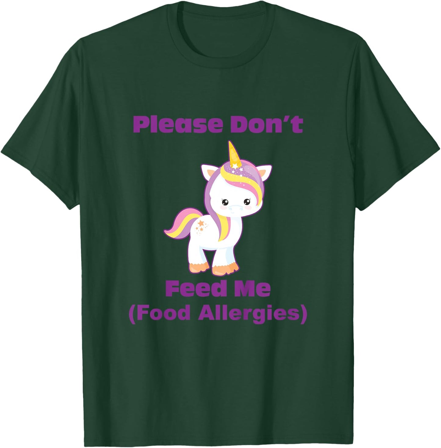 Food Allergy Toddler Kids with Cute Unicorn T-Shirt - T-Shirt | Forest