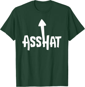 Asshat T Shirt | Self Deprecating Ass Hat Arrow Up T-Shirt - T-Shirt | Forest