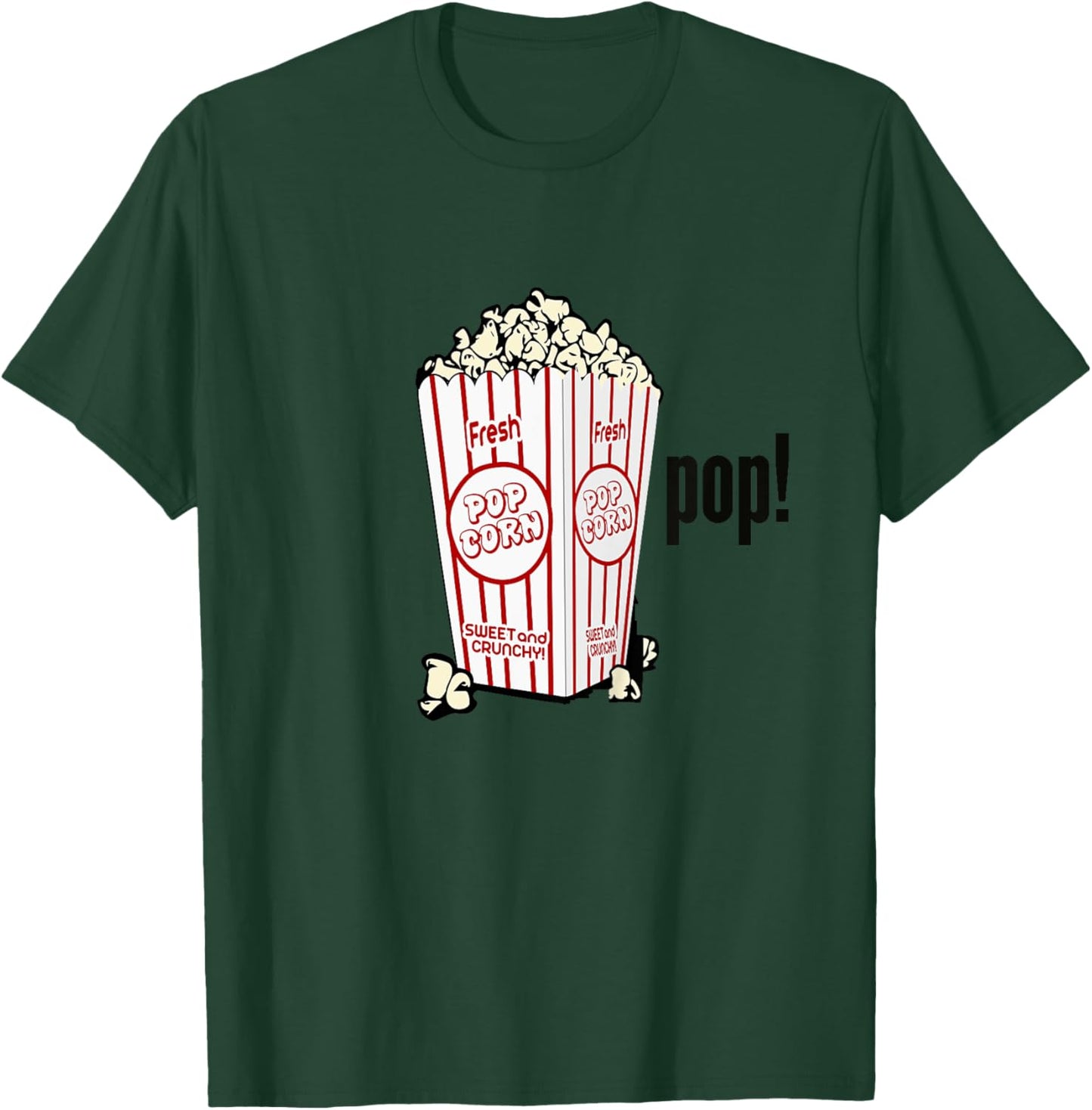 Movie Popcorn Pop Boys Girls Youth Children Bucket T-Shirt - T-Shirt | Forest