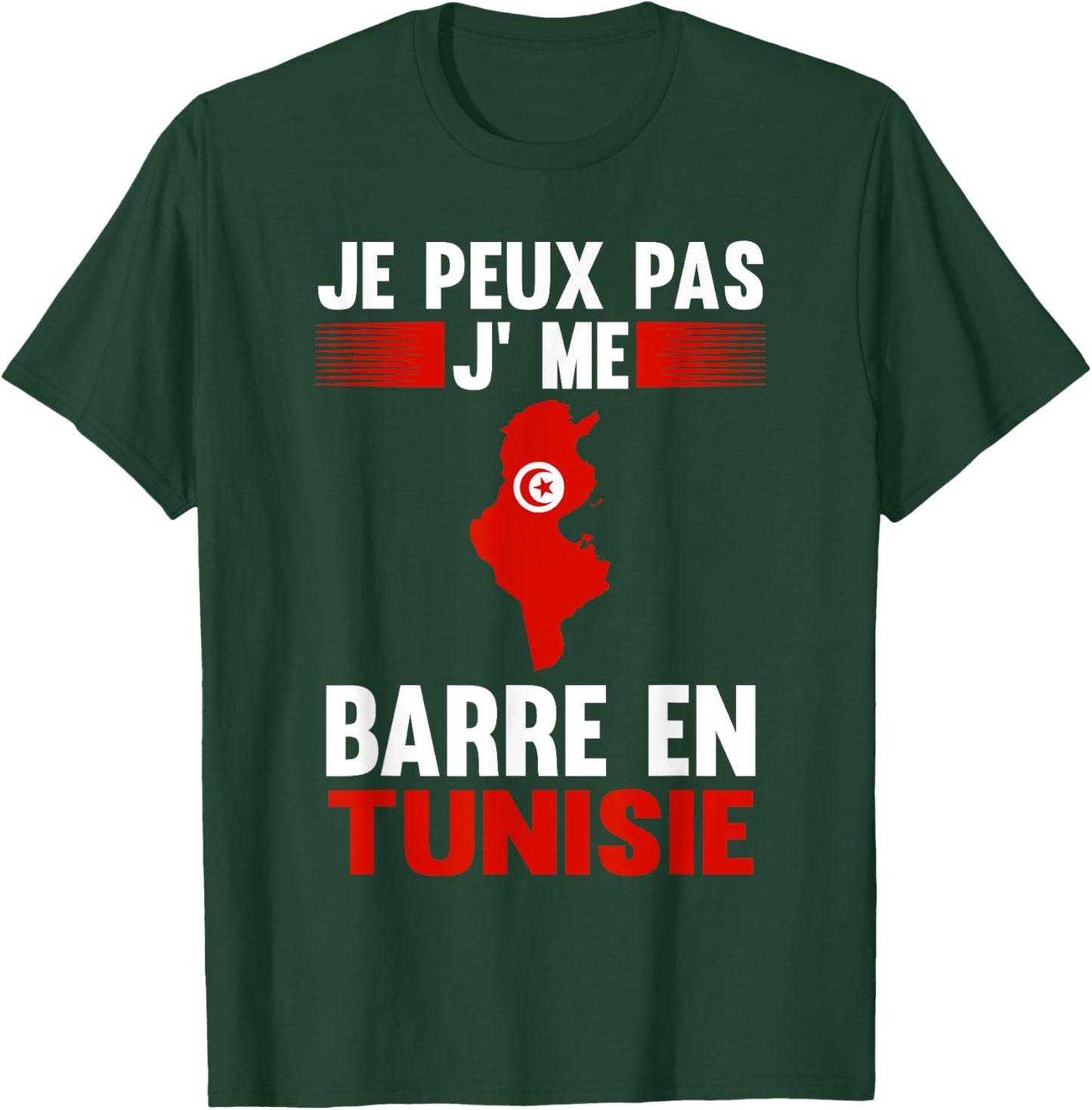 Je peux pas je me barre en Tunisia Tunisia , Black, S T-Shirt - T-Shirt | Forest