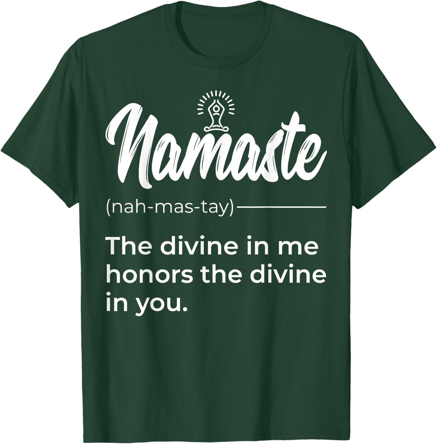 Namaste Buddha Lotus Definition Quotes Yoga Lover T-Shirt - T-Shirt | Forest