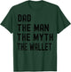 Dad The Man The Myth The Wallet Father's Day Fun And Humor T-Shirt - T-Shirt | Forest