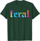 Feral Summer Girl Tie Dye - Women's Gothic Blackletter Font Tie-Dye - Small - Black - Short Sleeve T-Shirt - T-Shirt | Forest