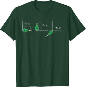 X-Mas Tree Math Teacher Christmas Christmas Tree Science T-Shirt - T-Shirt | Forest