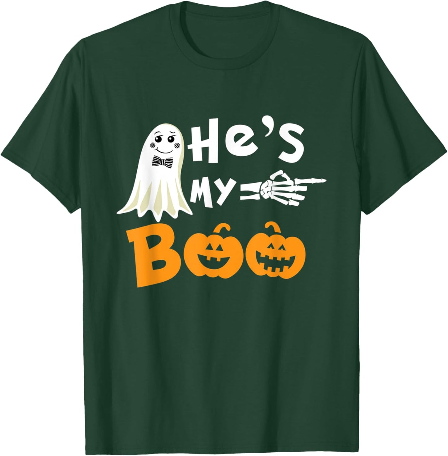 He's My Boo Matching Halloween Costumes For Couples T-Shirt - T-Shirt | Forest