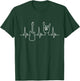 Electric Guitar and Chip Fork Heartbeat Design for Heavy Metal , black T-Shirt - T-Shirt | Forest