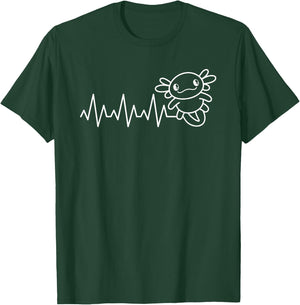 Axolotl Heartbeat Kawaii Axolotl Lover Men Women T-Shirt - T-Shirt | Forest