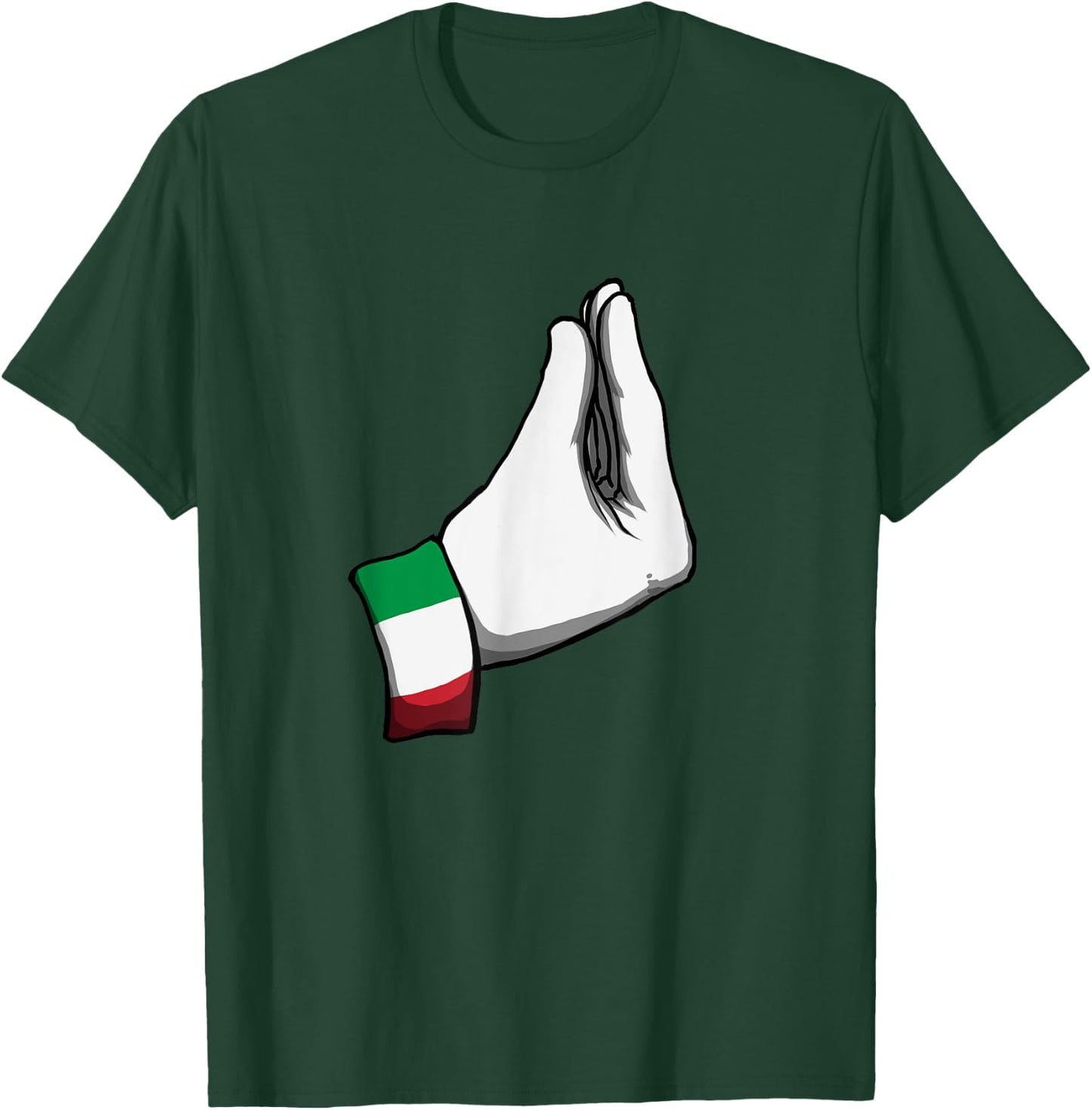 Italian Hand Gesture Italy Italiano Humour Family , Black, S T-Shirt - T-Shirt | Forest