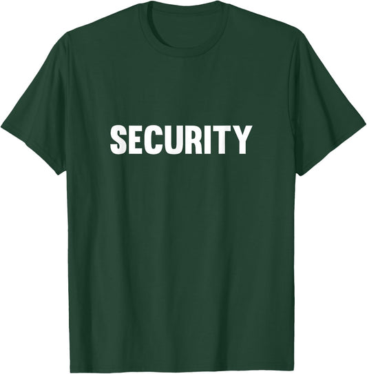 Security Chest and Back Print Security , black, s T-Shirt - T-Shirt | Forest