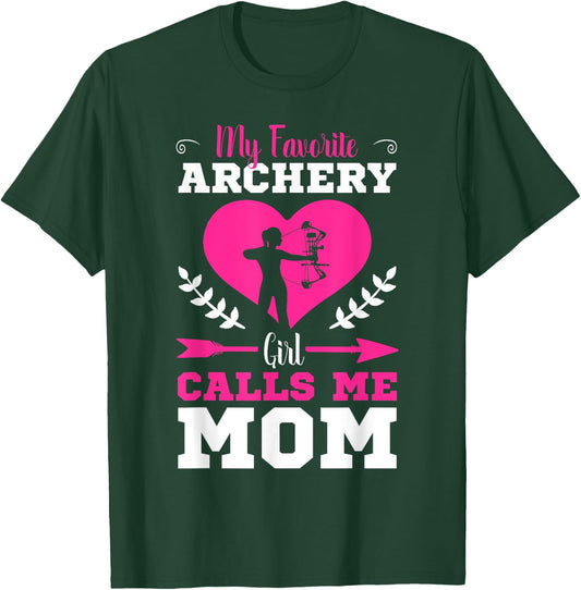 Archer Archery Mom Toxophilite Bow Bowmen Arrow Mother's Day T-Shirt - T-Shirt | Forest