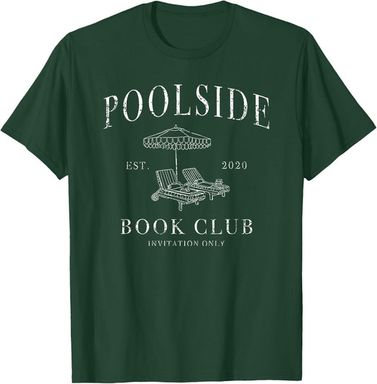Poolside Book Club T-Shirt - T-Shirt | Forest