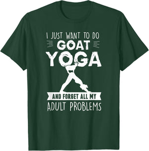 Funny Goat Yoga - Spiritual Cuteness T-Shirt - T-Shirt | Forest